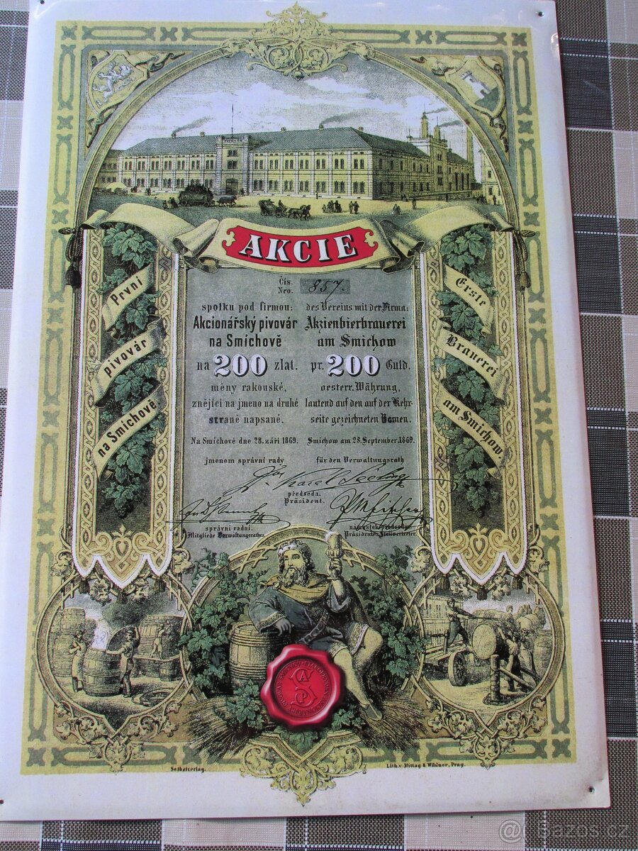 Plechová cedule Staropramen 2