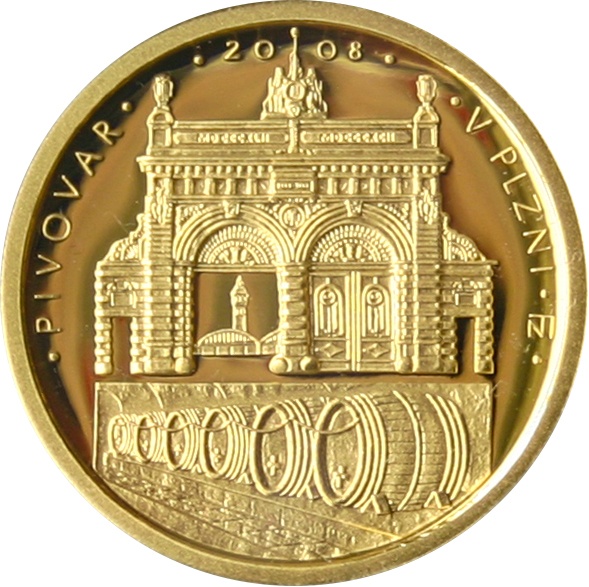 ČNB zlatá mince - Pivovar v Plzni - 1/4 oz (7,78g)