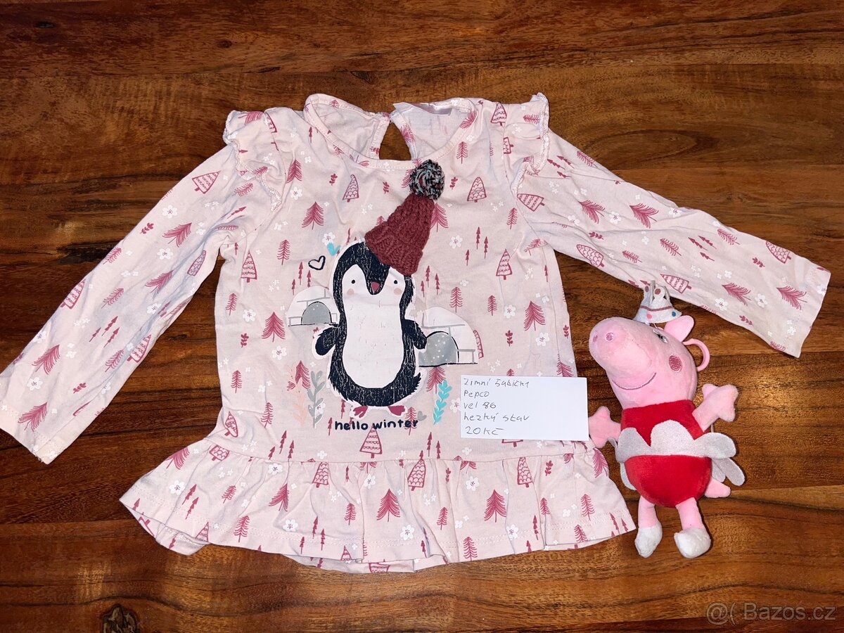 Krásné zimní šatičky, vel 86 zn Pepco