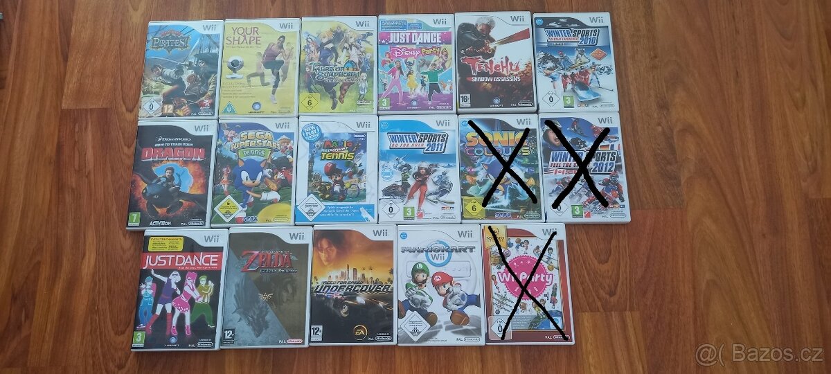 Prodám herní pecky na Nintendo Wii