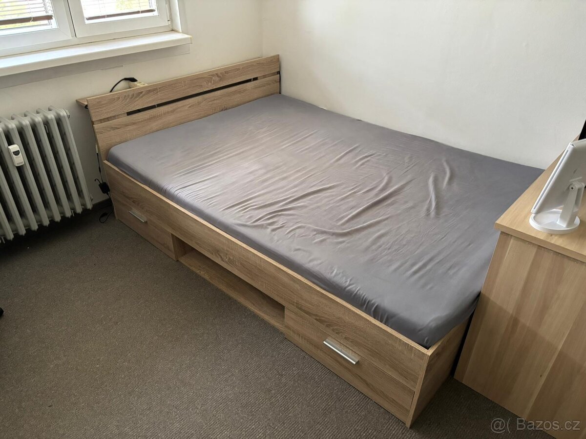 Postel 140x200 včetně roštu