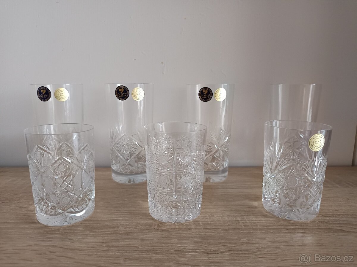 Broušené skleničky