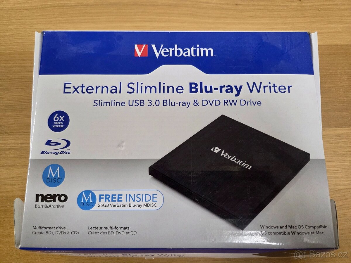 Verbatim externí Blu-Ray mechanika, USB 3.0