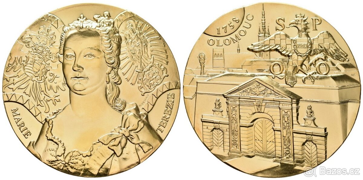 zlatá medaile 291 gr., ražba pouze 5ks, autor Karel Zeman