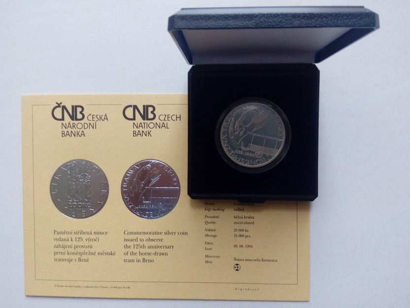 Pamětní mince 200Kč 1994 Koněspřežka proof