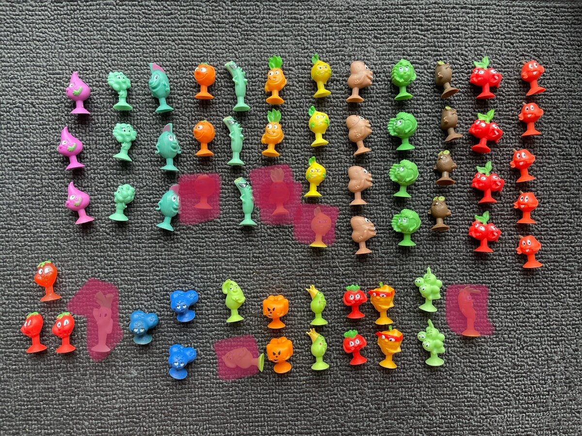 Prodám lidl stikeez figurky zelenina, ovoce