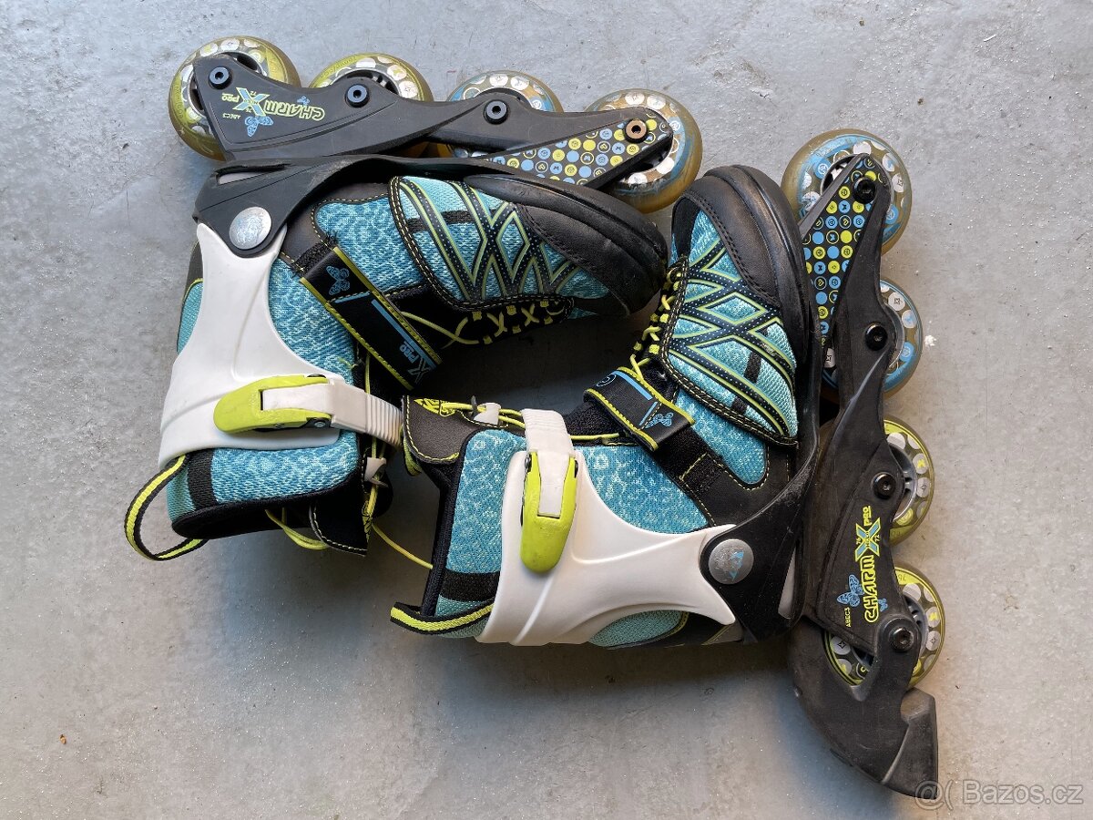 Kolečkové brusle/inline - rostoucí K2 Charm X Pro - mám 2 ks