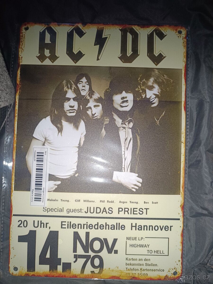 Plechová cedule AC DC