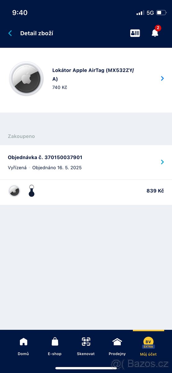 airteg nový 500,-