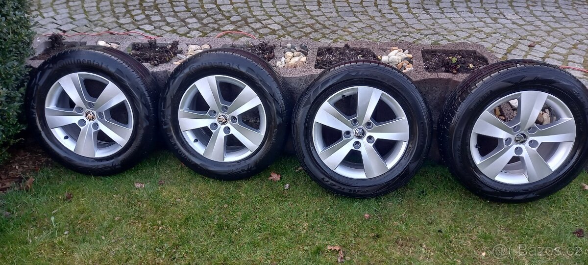 ŠKODA orig Alu disky Orion 16“ + letní pneu