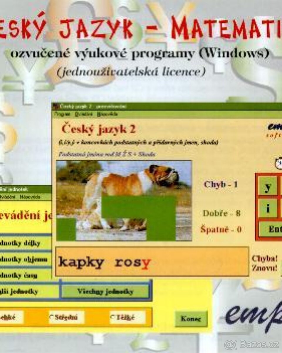 Matematika a český jazyk - výukové programy na DVD