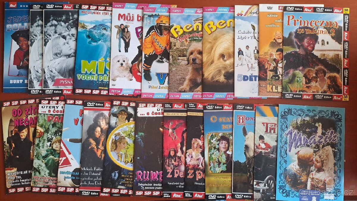 DVD - filmy, starší, dětské, pohádky, horor