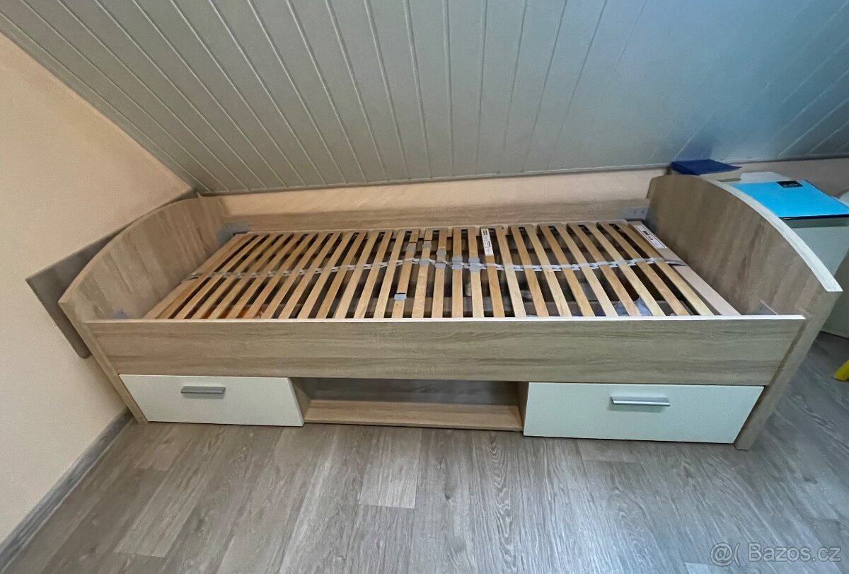 2x Postel 200 cm x 90 cm