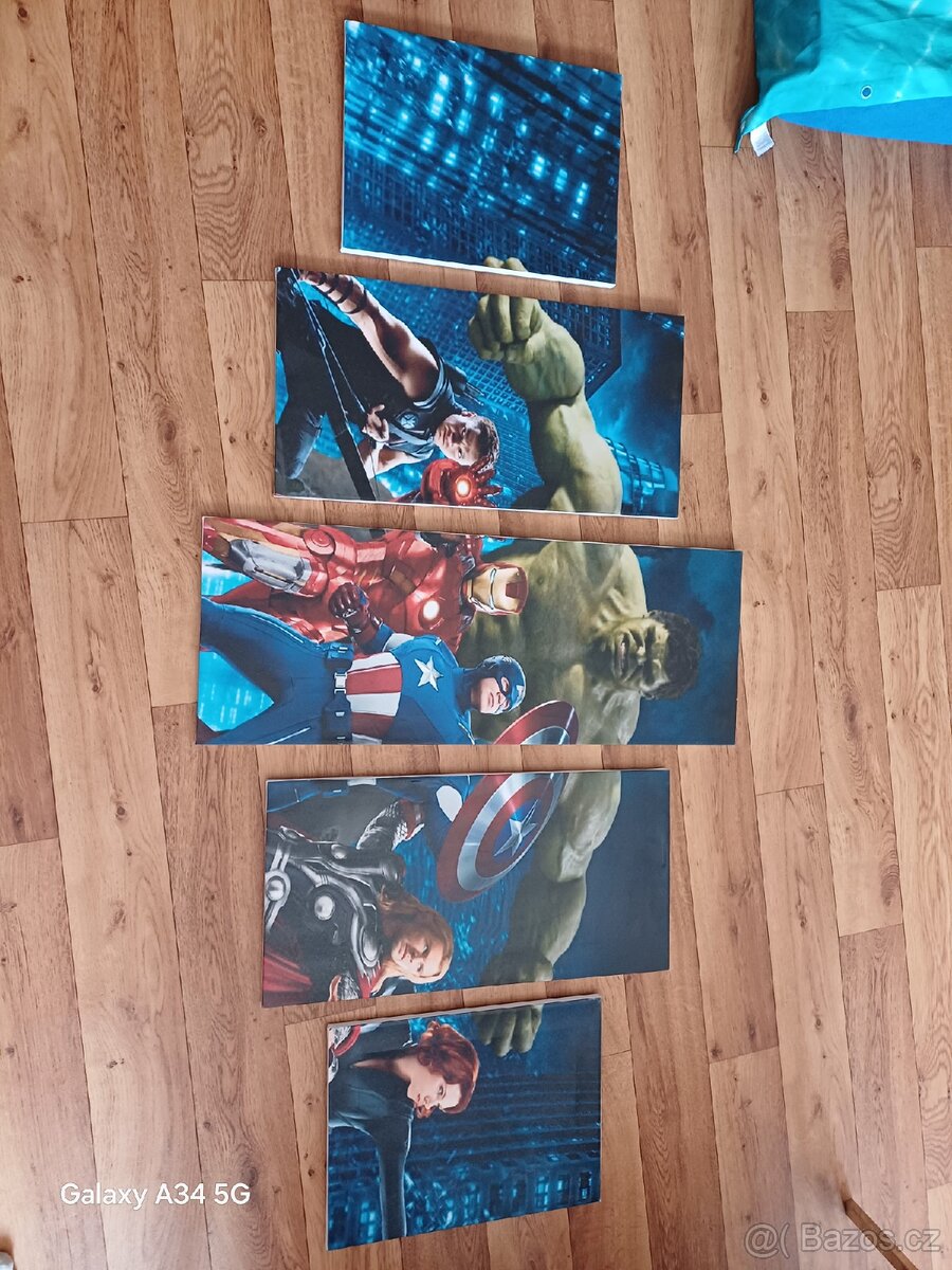 Prodám 5-dílný obraz Avengers na plátně