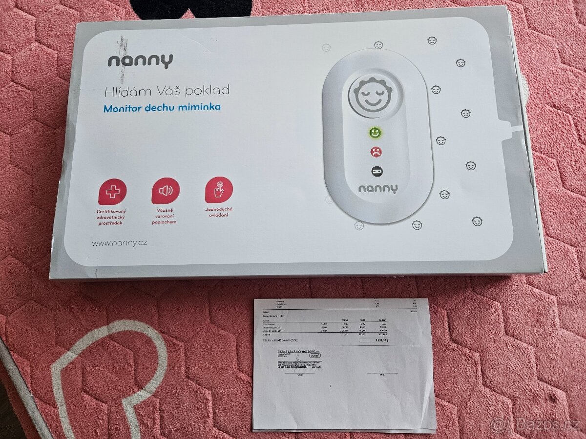 Prodám nový se zárukou monitor dechu Nanny