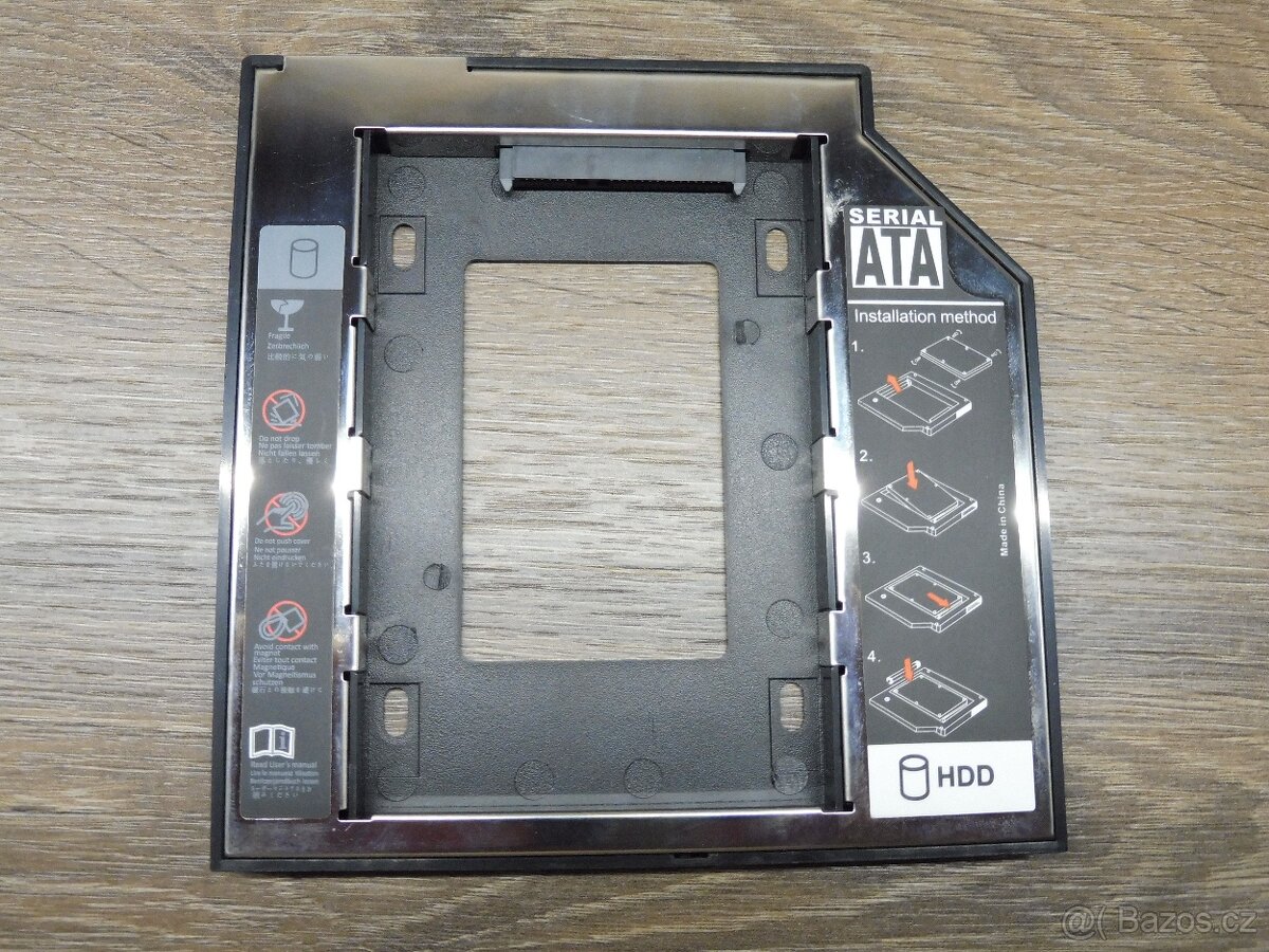 Rámeček na HDD/SSD disk místo DVD 12,7mm