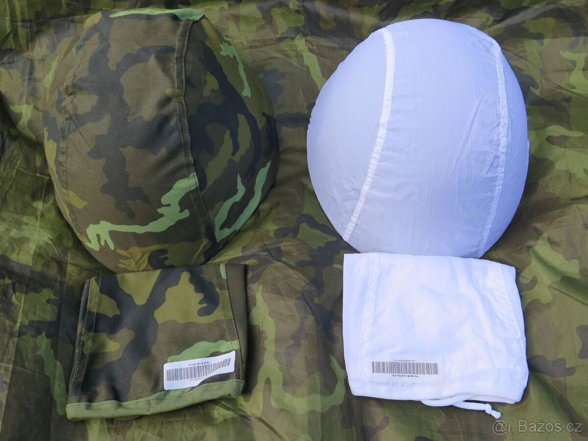 Vojenská helma potah - vz.95 + sněžný(bílý)-Sada povlaků