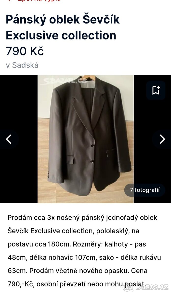 Oblek Ševčík