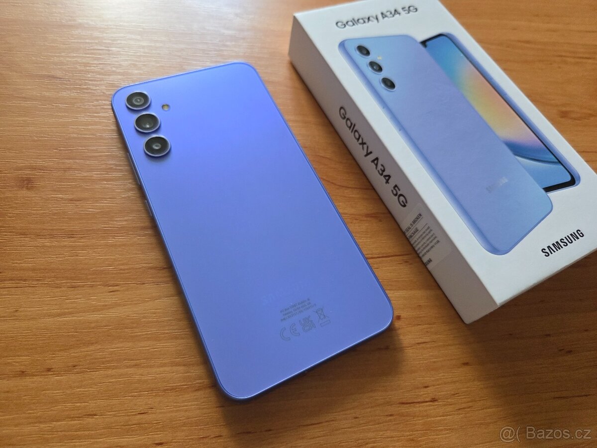 Samsung Galaxy A34 5G Fialový TOP stav 128 GB