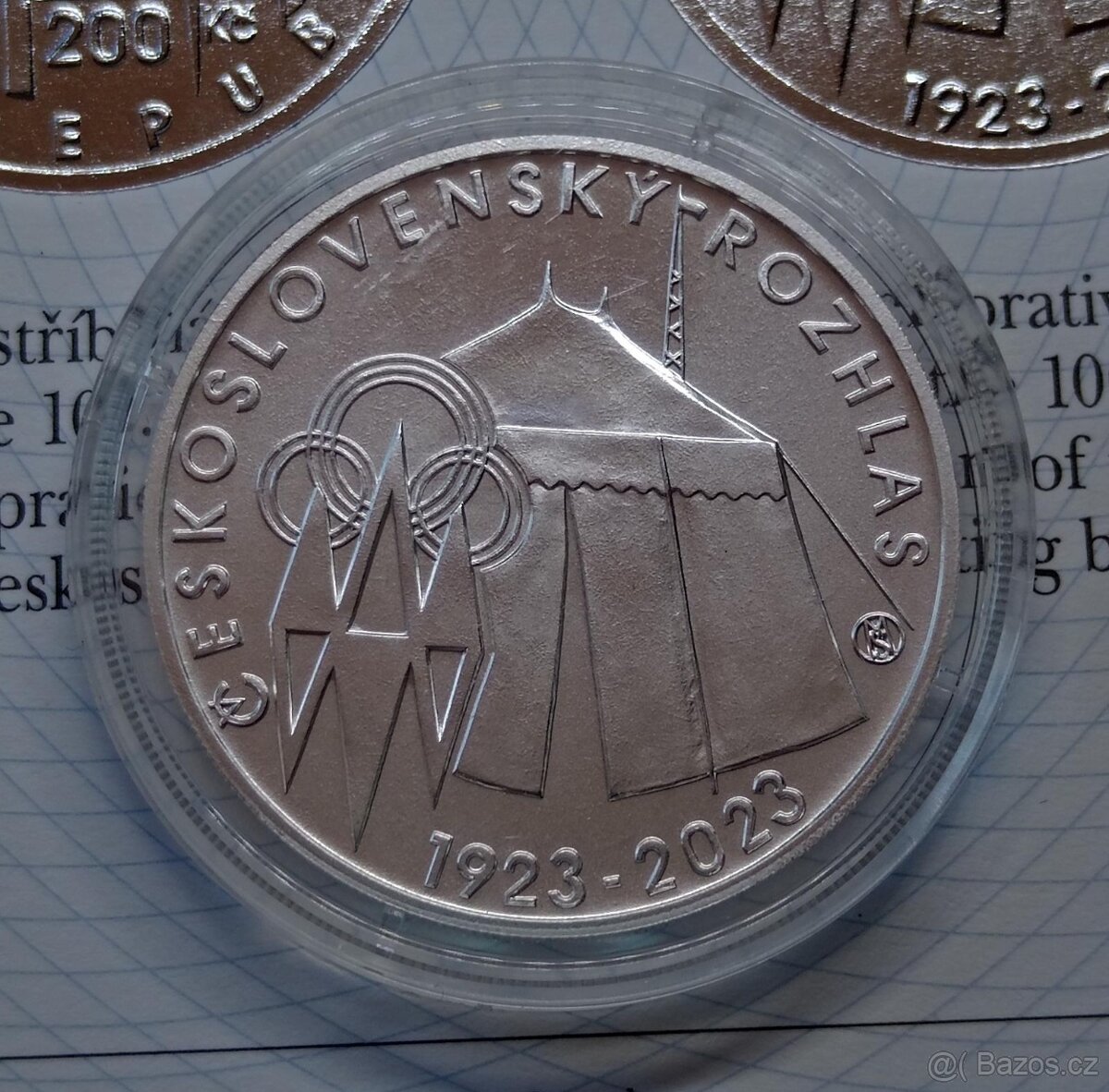 Stříbrná 200 Kč 2023 - Vysílání Československého rozhlasu B