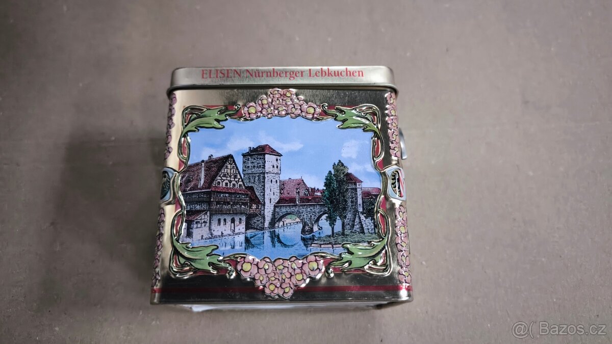 Plechová hrací skříňka na sušenky Weissella Elisen