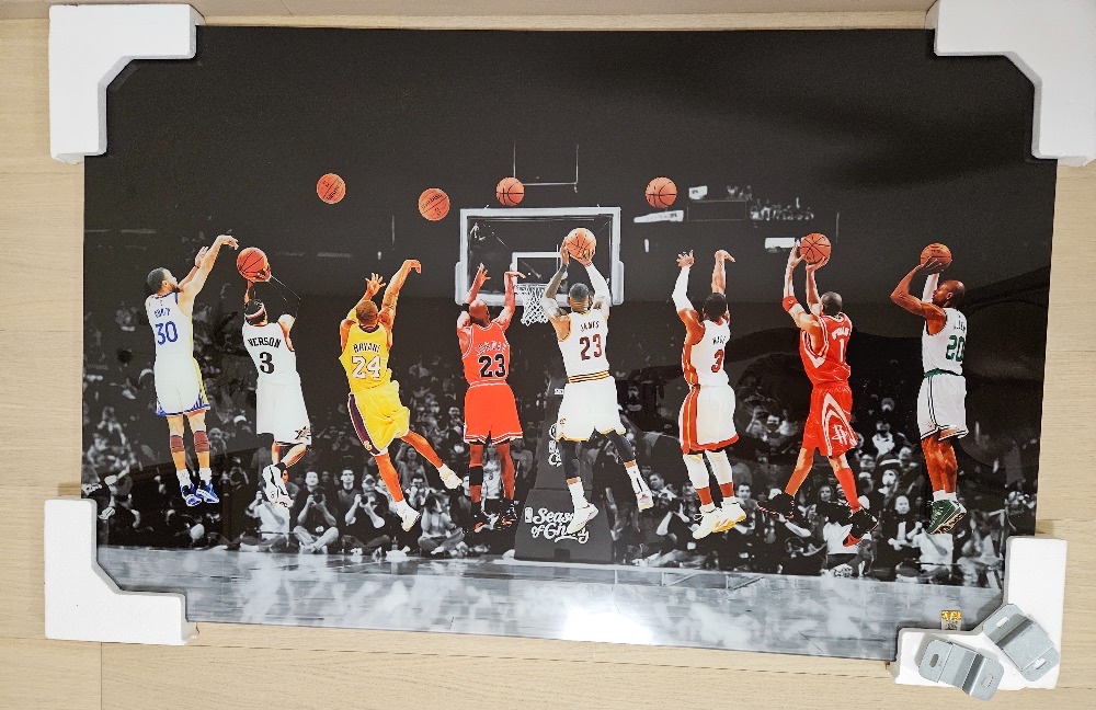 NBA All Stars glass wall art