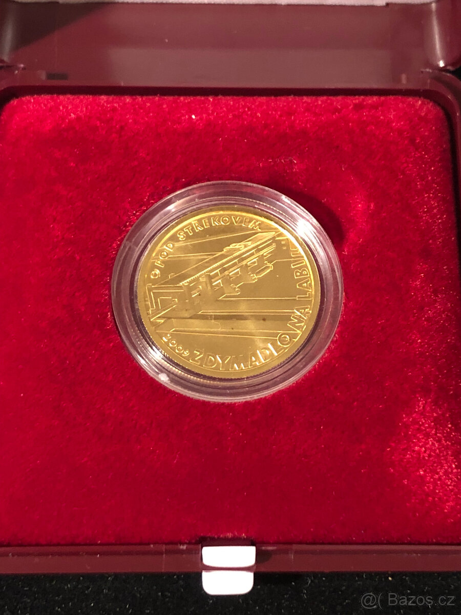 Zlatá mince zdymadlo na Labi pod Střekovem - BK