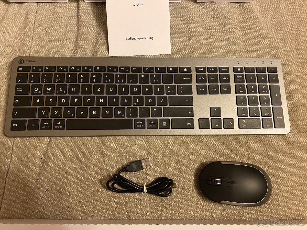 klávesnice bezdrátová + myš iClever GK08