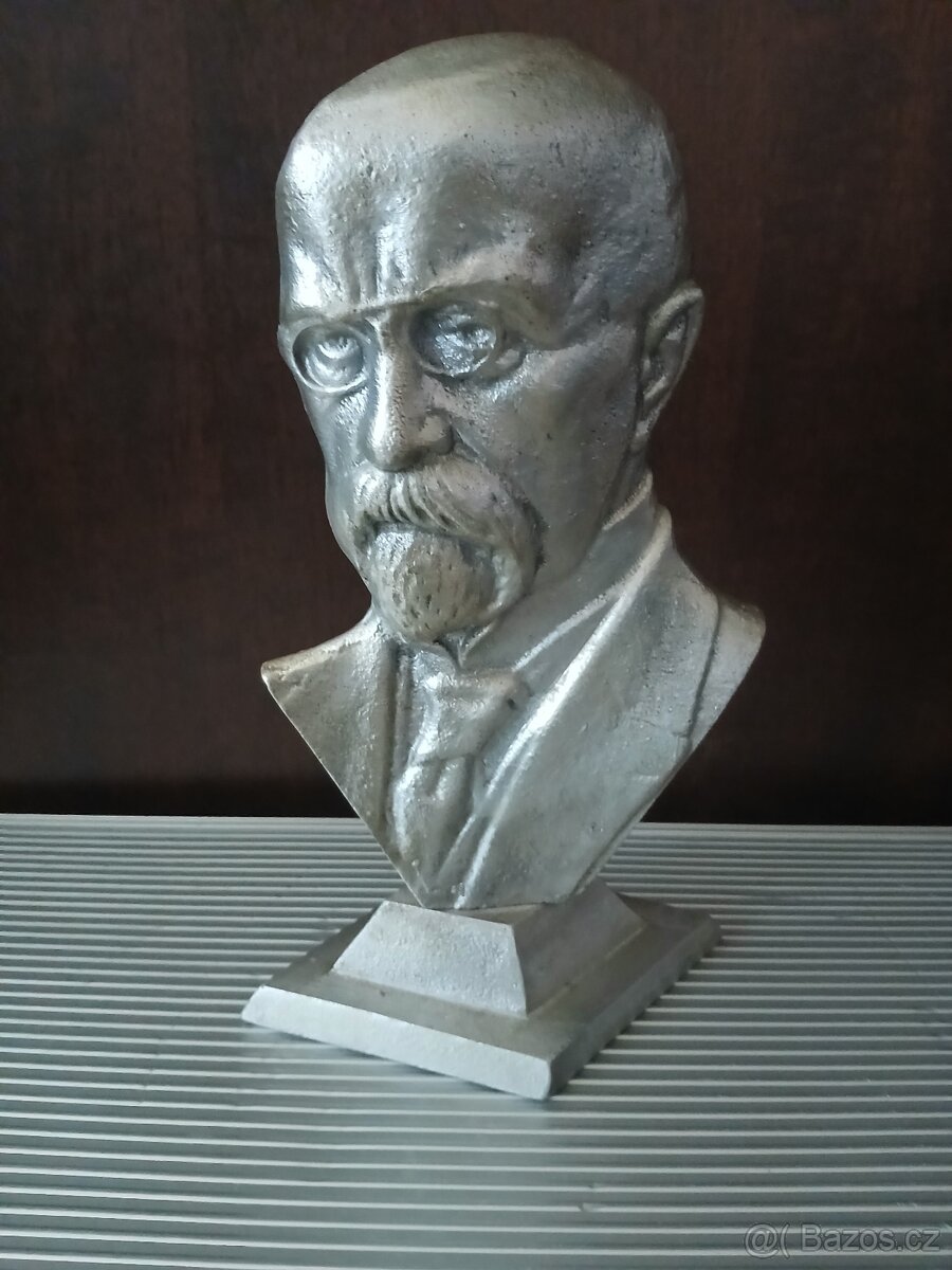 Hliníková busta T. G. Masaryk