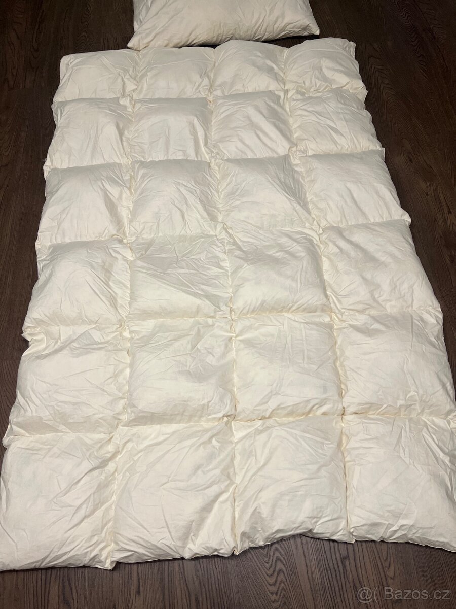 Prošívaná péřová deka + polštář klasik