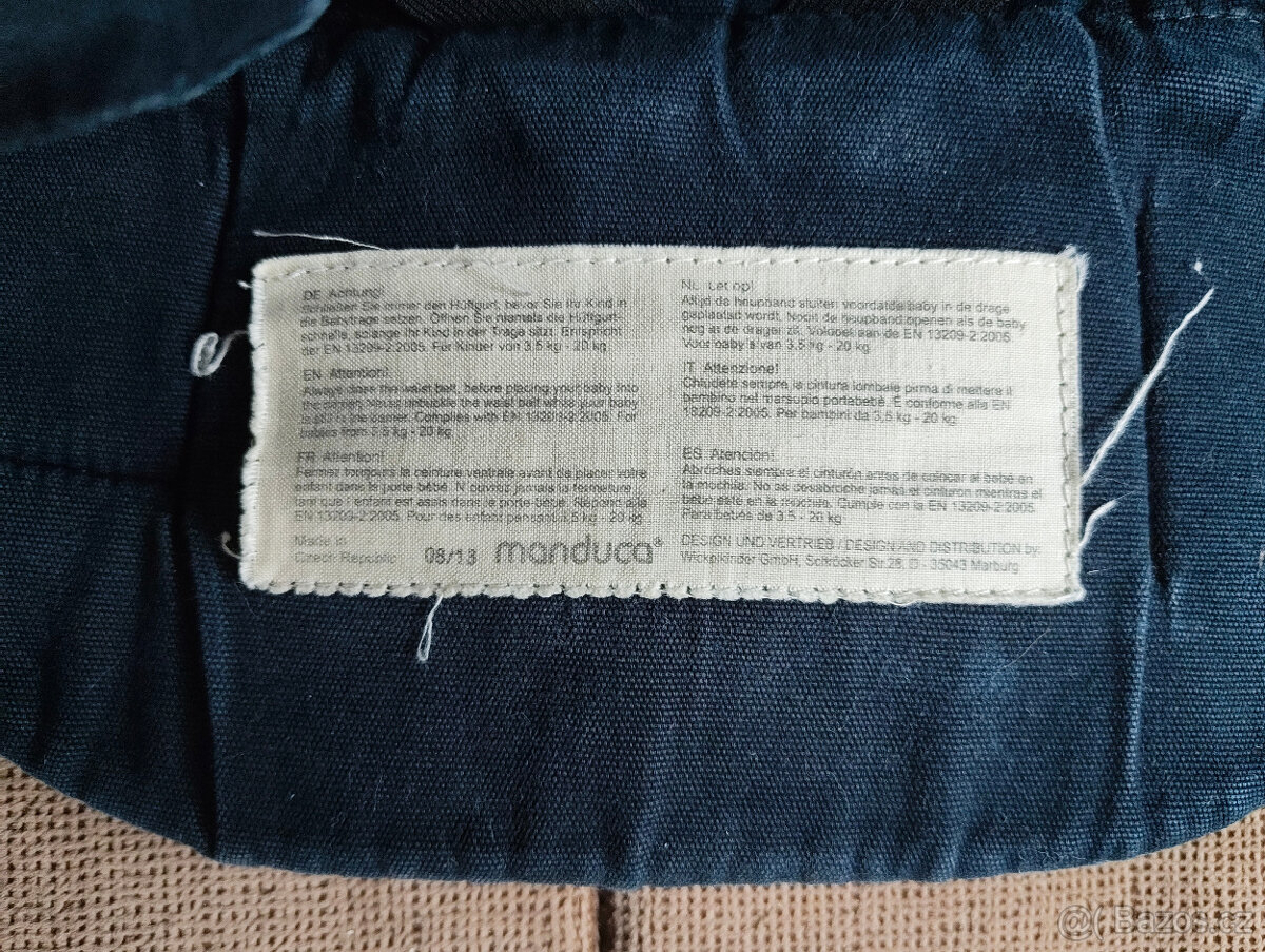 Dětské nosítko Manduca - Black line