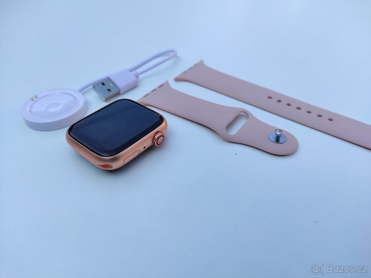 Nové růžové Smart watch, apple watch, chytré hodinky