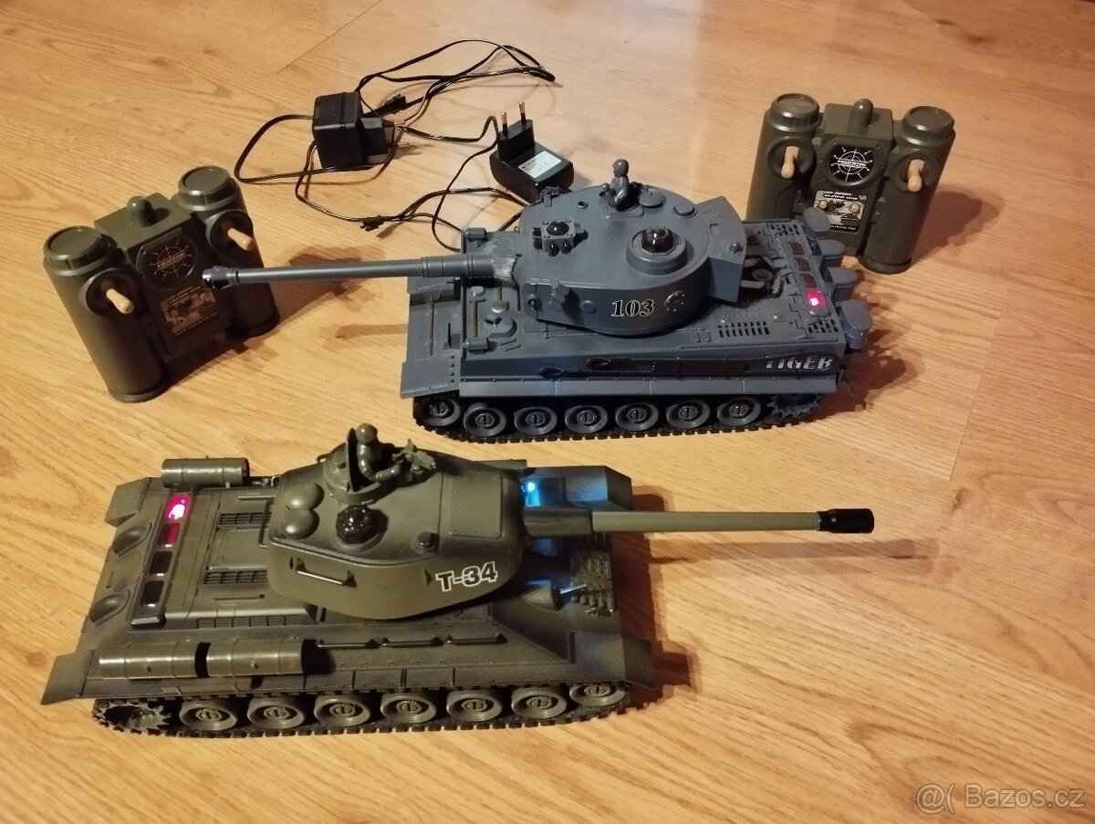Sada tanků na dálkové ovládání