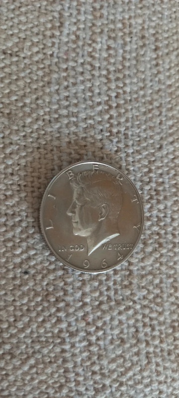 Stříbrná mince 1/2 dollar rok 1964, USA
