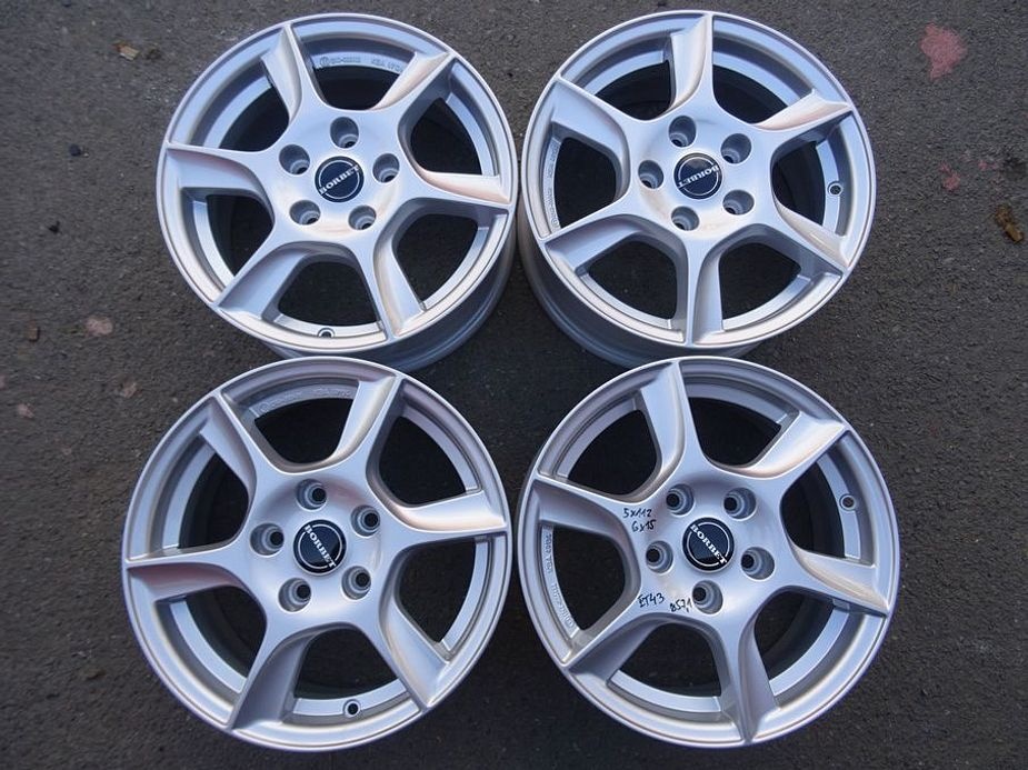 Alu disky Borbet, 15", 5x112, ET 43, šíře 6J