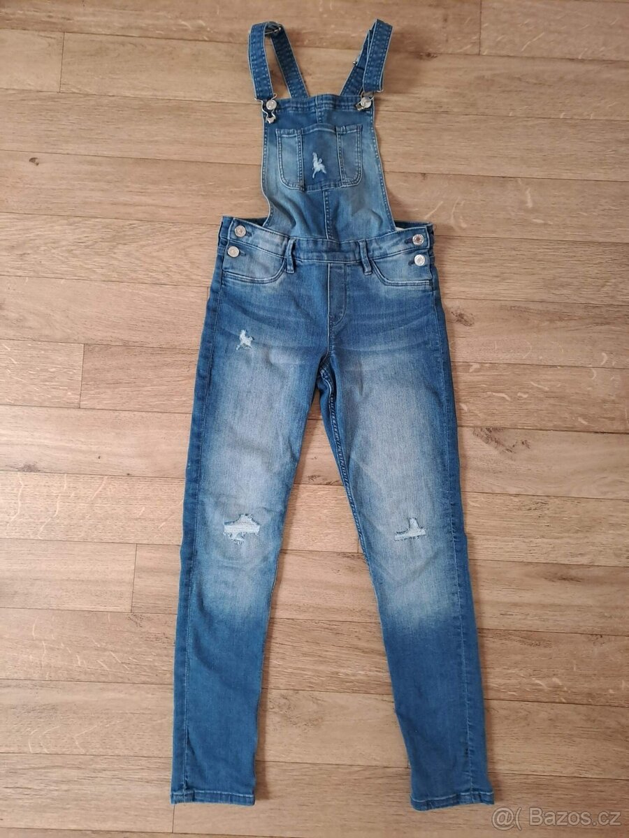Laclové kalhoty DENIM vel. 146/152