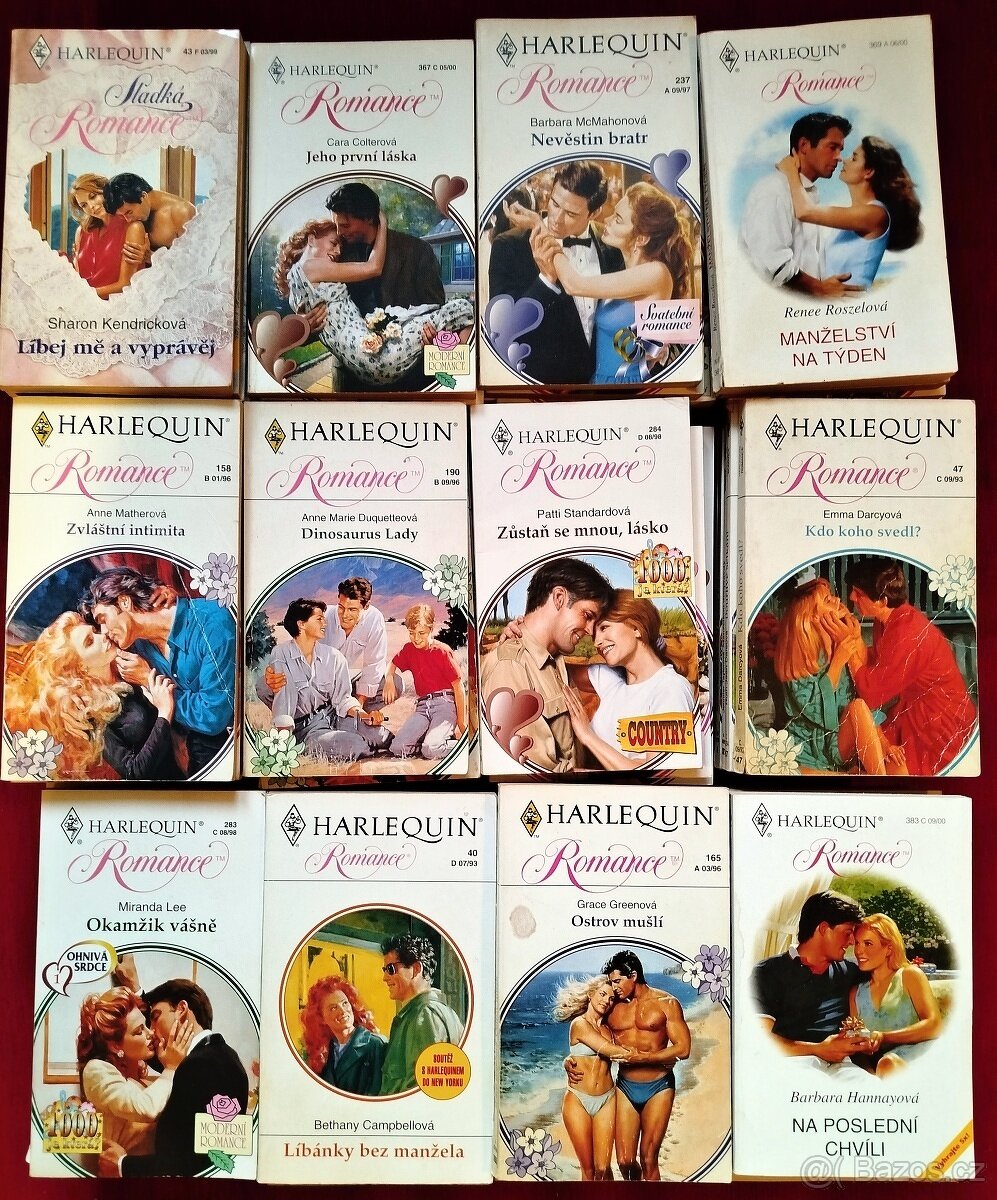 120x HARLEQUIN - ROMANCE - prodej sbírky