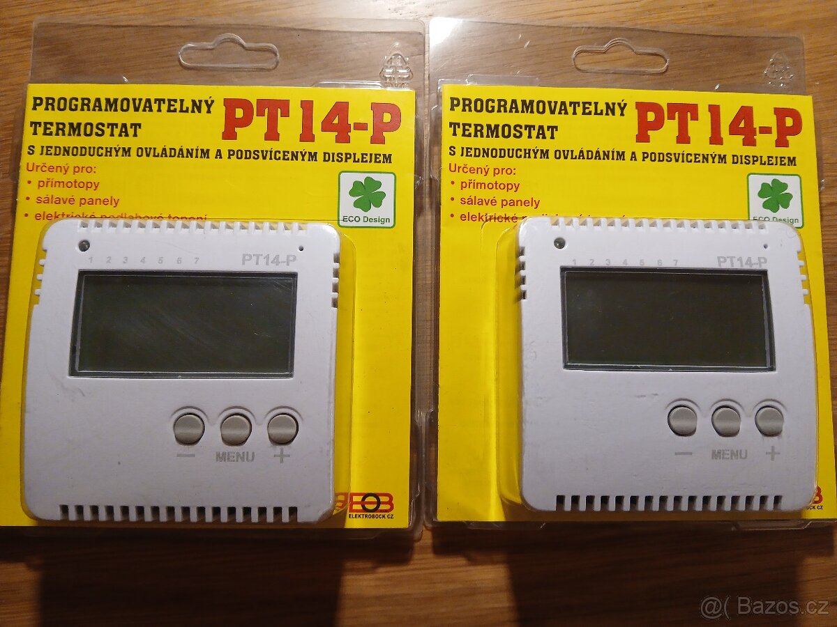 Termostat PT14-P programovatelný 2Ks.