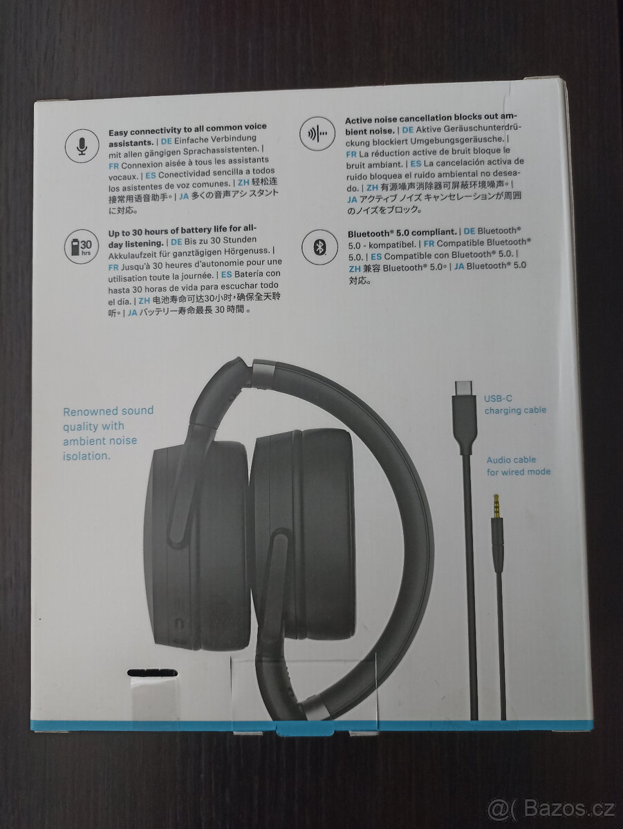 Nové - Sennheiser HD 450BT Black v záruce do 28.11.2025