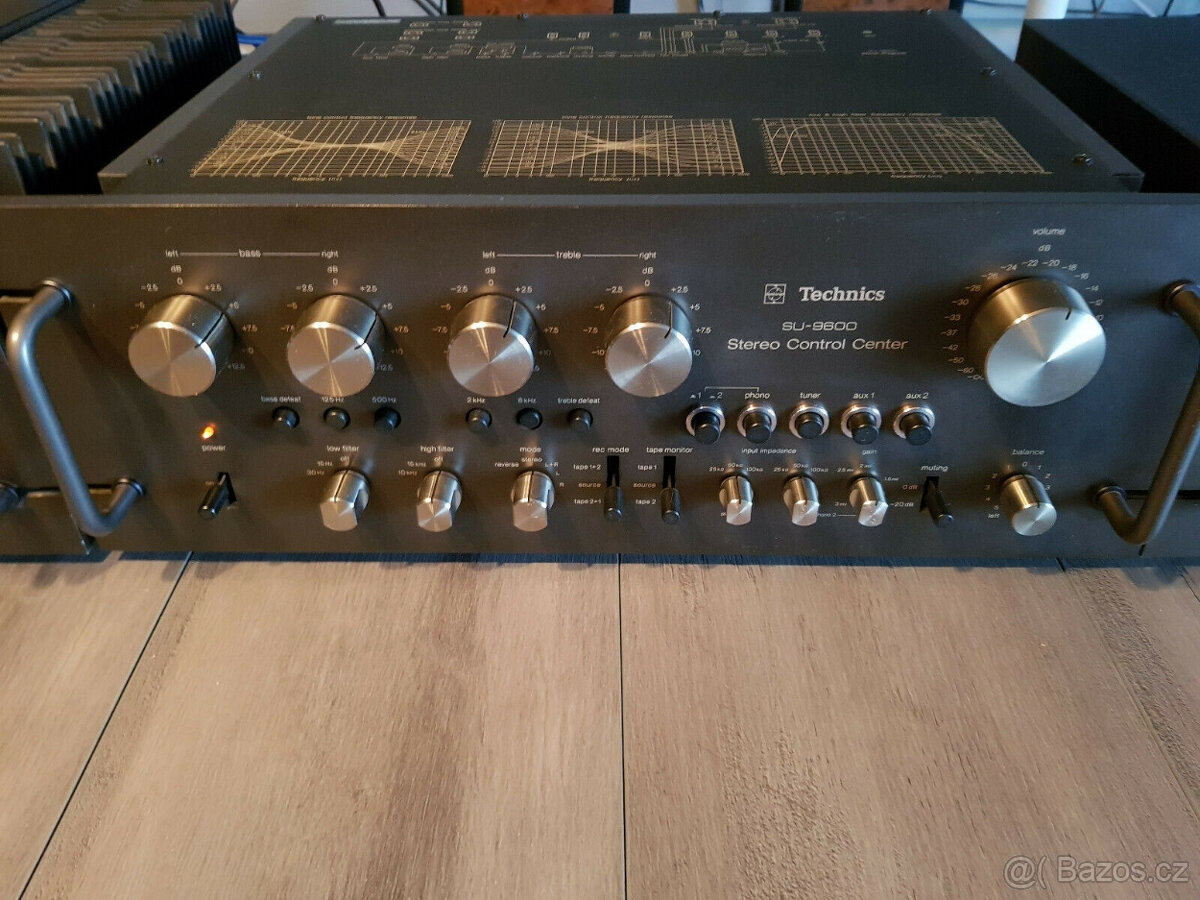 Výkonový zesilovač Technics SE-9600, předzesilovač SU-9600,