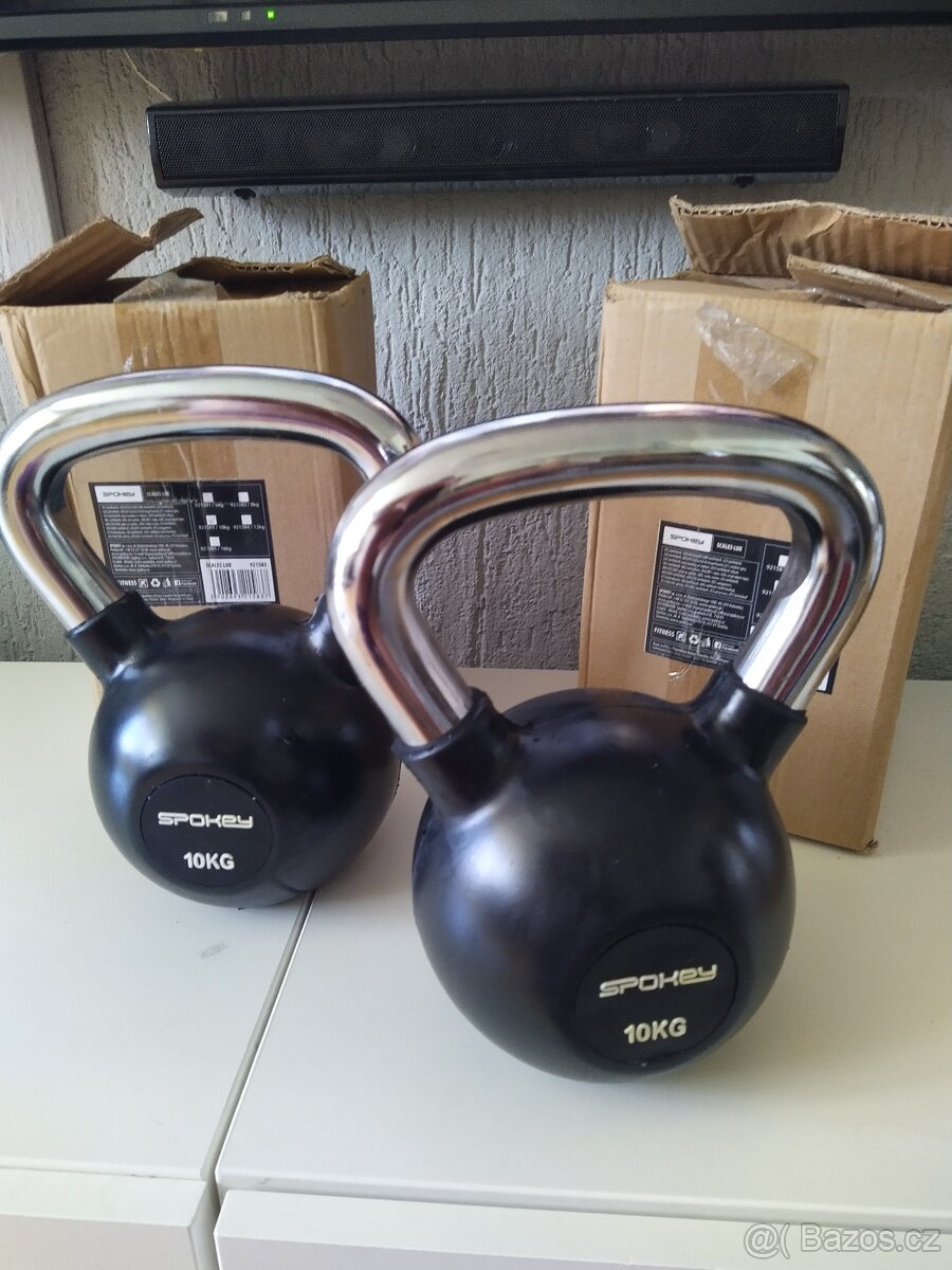 Prodám nové činky kettlebell Spokey 10kg