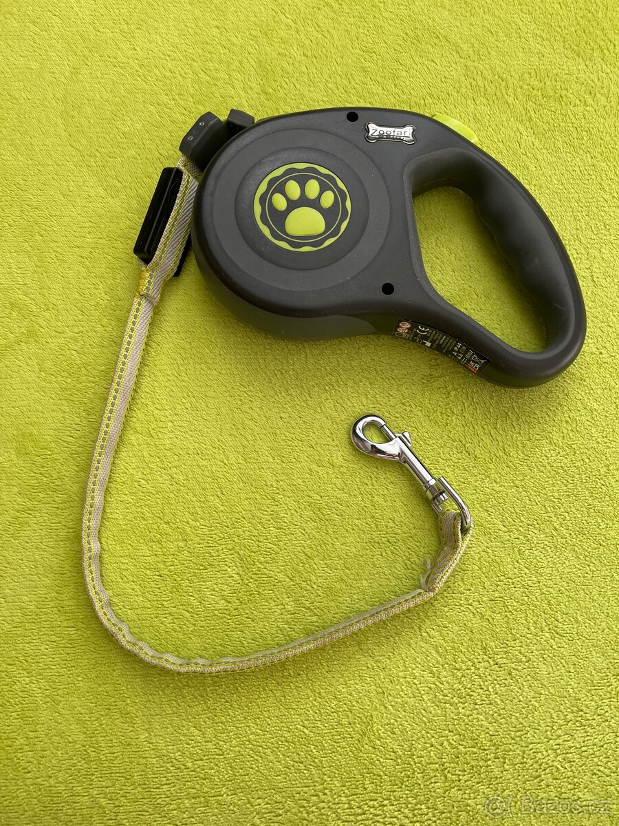 zoofari Samonavíjecí vodítko s LED světlem