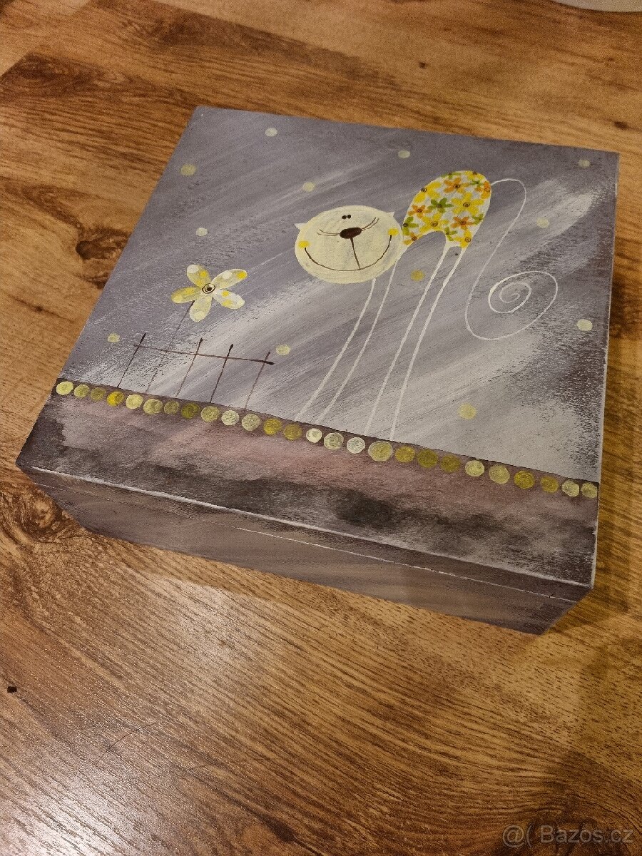 Drevena krabicka na caje/drobnosti