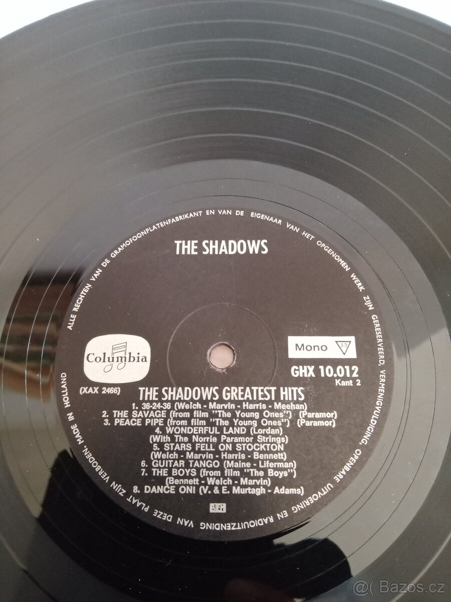 LP vinyl desky The Shadows greatest hits