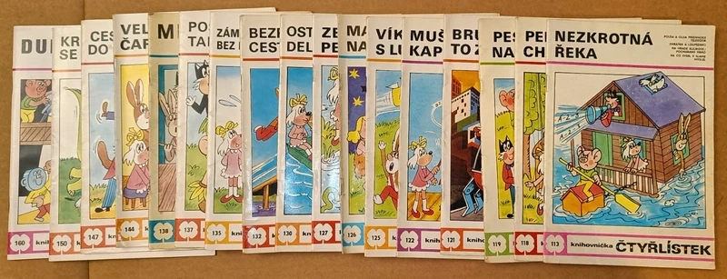 Sada 37 kusů Čtyřlístků včetně čísla 8