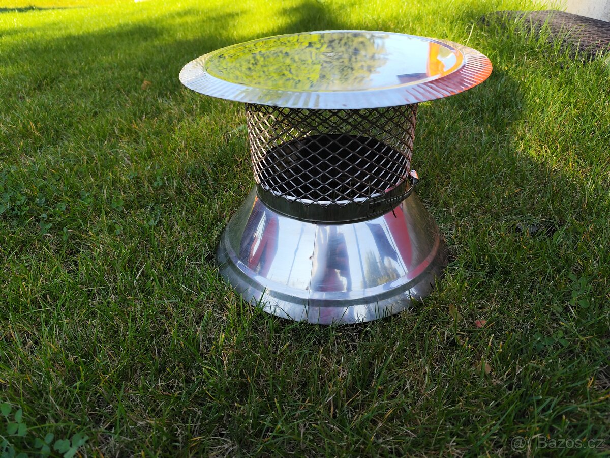 Komínová nerezová stříška s lapačem jisker