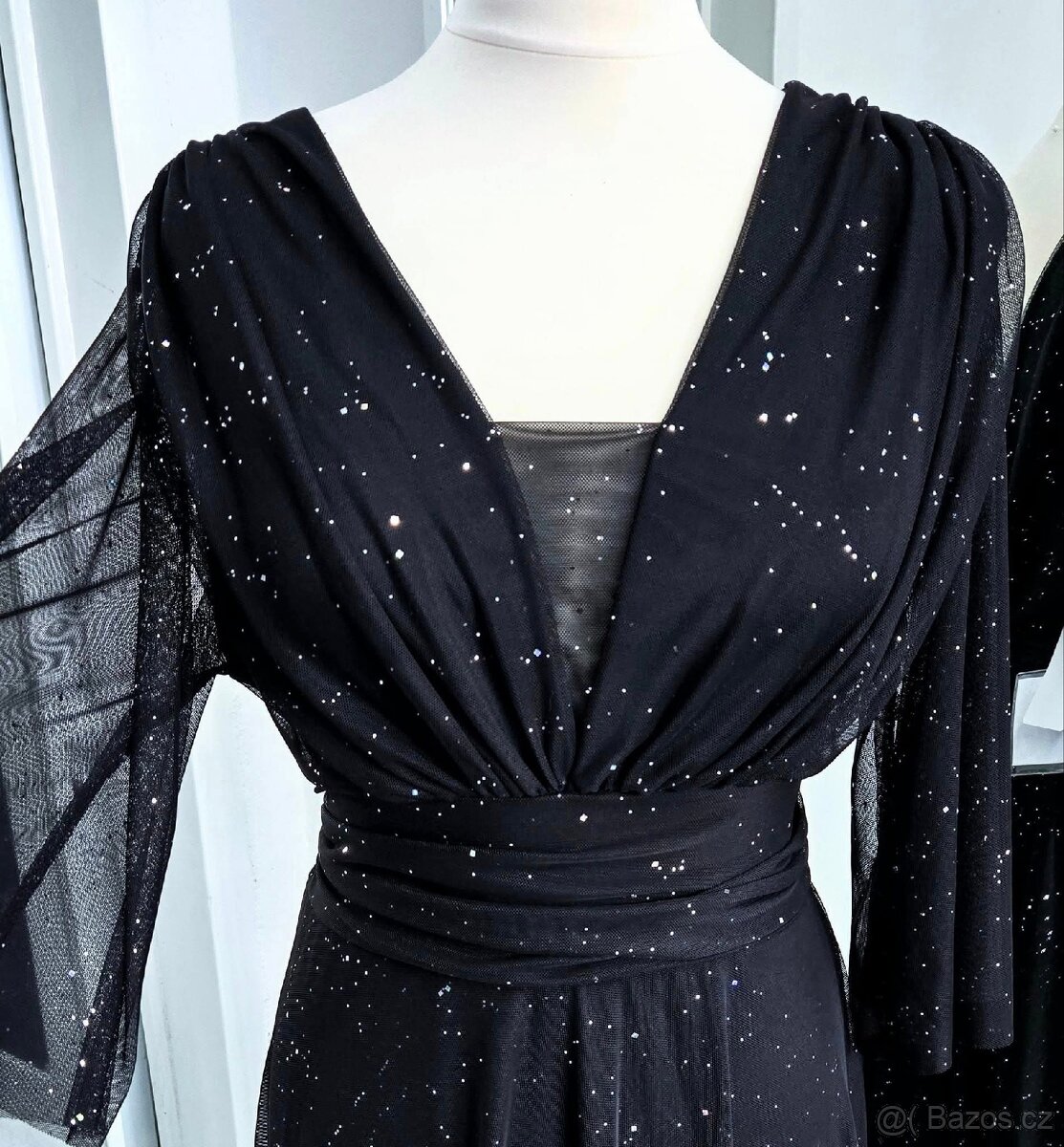 XL-2XL NOVÉ plesové šaty TŘPYTIVÉ