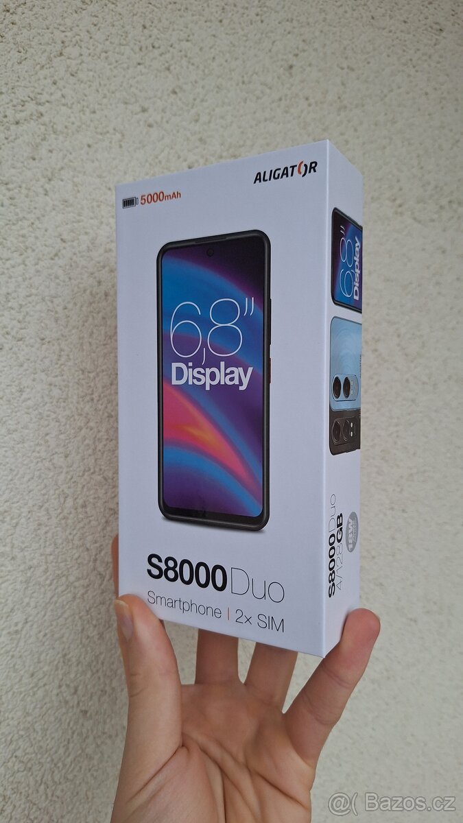 ALIGATOR S8000 Duo (4/128 GB) – obal + ochranné sklo
