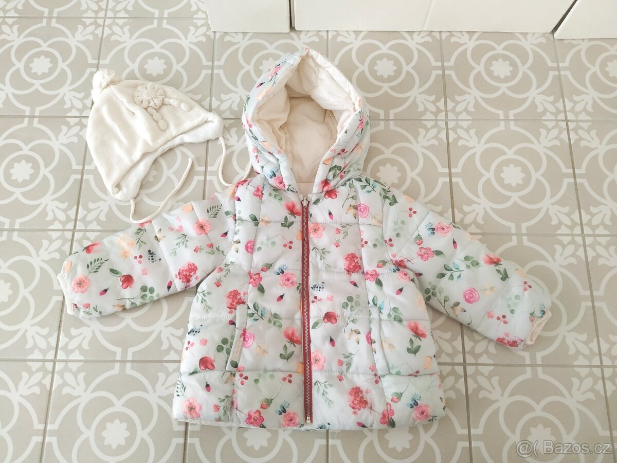 Kytičkovaná přechodová nádherná bunda Zara jarní jaro 92