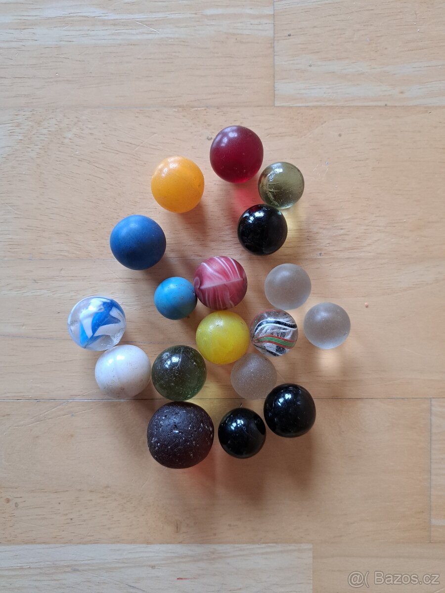 Kuličky - duhové, skleněné